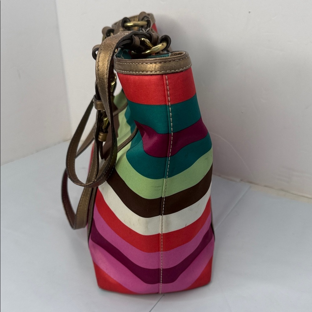 Coach Legacy Stripe sateen tote bag - Picture 4 of 9